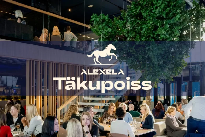 Alexela sündmus Täkupoisis logoga